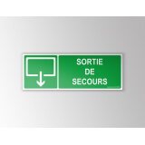 Panneaux Sortie de secours  - evacuation rectangle