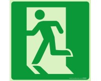 Panneau évacuation - Sortie de Secours gauche - E001 - ISO 7010