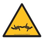 Signalétique de danger - Pictogramme Fil barbelé - W033 - ISO 7010