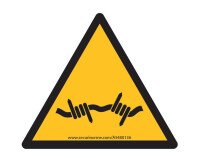 Signalétique de danger - Pictogramme Fil barbelé - W033 - ISO 7010