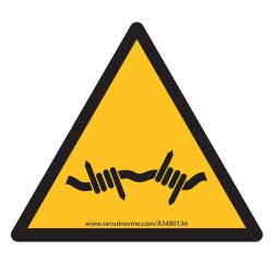 Signalétique de danger - Pictogramme Fil barbelé - W033 - ISO 7010