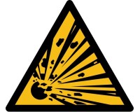 Signalétique de danger - Matières explosives - W002 - ISO 7010