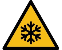 Panneaux - Basses températures, conditions de gel - W010  - 50 mm - Vinyle Souple Autocollant