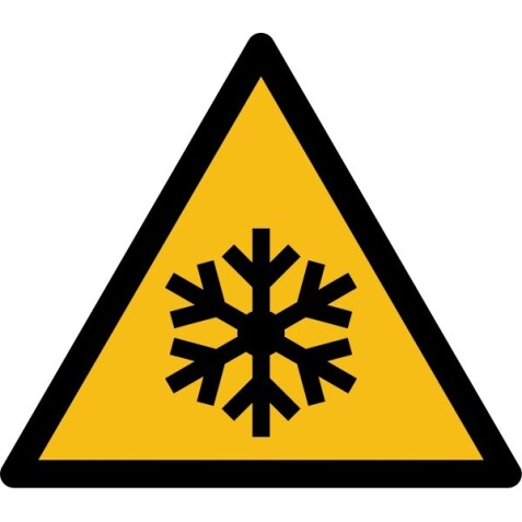 Panneaux - Basses températures, conditions de gel - W010  - 100 mm - Vinyle Souple Autocollant