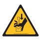 Panneaux - Écrasement de la main dans une presse plieuse - W030   - PVC - 200 mm