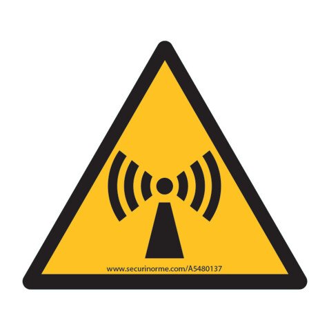 Signalétique danger W005 - Radiations non-ionisantes - ISO 7010