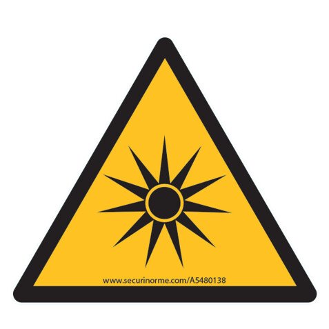 Signalétique de danger - Rayonnement optique - W027 - ISO 7010