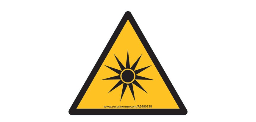 Signalétique de danger - Rayonnement optique - W027 - ISO 7010 sur ...