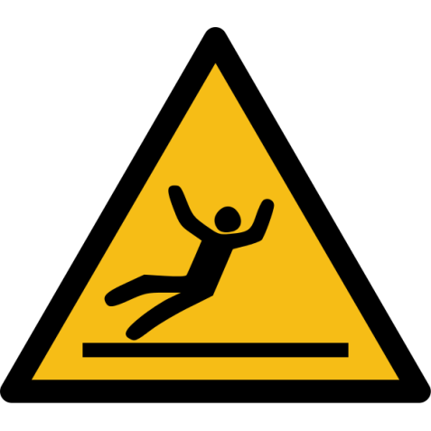 Signalétique de danger - Picto Surface glissante - W011 - ISO 7010