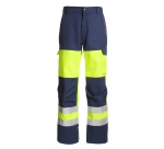 Pantalon workwear haute visibilité renforcé pour chantier