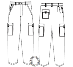 Pantalon de travail - Multi-poches Confort - Polyester Coton  - Gris - 42