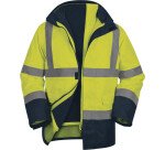 Parka - Sécurité haute visibilité jaune 5 en 1 - Polyester