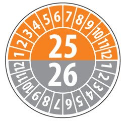 Pastilles Calendrier - Année 2025/2026 - 25 mm - vinyle  - vinyle souple