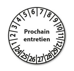 Pastilles - Calendrier entretien prochain - 25 mm - 25 ex