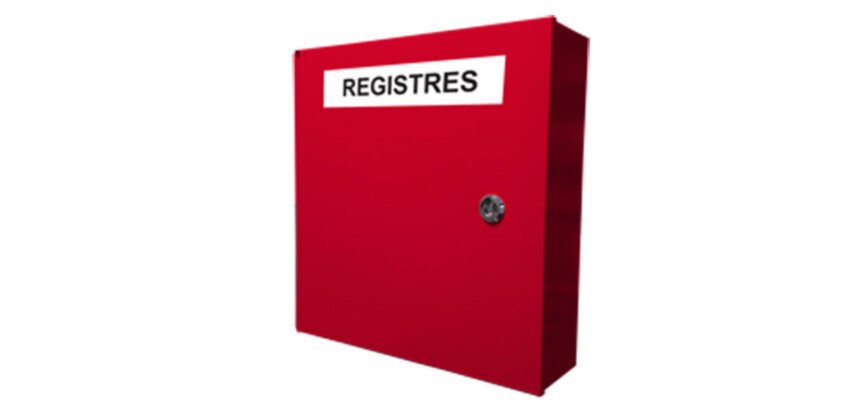 Armoire de protection murale pour registres de sécurité incendie