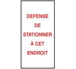 Autocollants - Défense de stationner - 110x220mm - Lot de 20