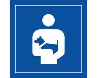 Signalétique d'information PI BP 006- Chiens Portés Autorisés