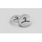 Pictogramme adhésif - Vestiaire rond - 83 mm - Acier brossé