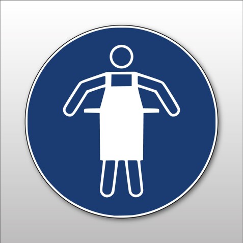 Pictogramme d'Obligation - Utiliser un tablier de protection - M026