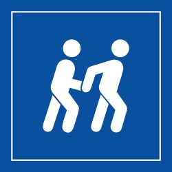 Pictogramme Accessibilité, assistant personnel disponible - ISO 7001