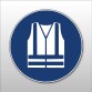 Pictogramme - Gilet haute visibilité obligatoire - M015 - ISO 7010  - 100 mm - Vinyle Souple Autocollant