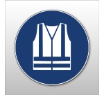 Pictogramme - Gilet haute visibilité obligatoire - M015 - ISO 7010