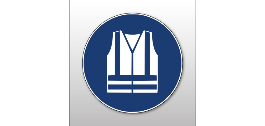Pictogramme - Gilet haute visibilité obligatoire - M015 - ISO 7010