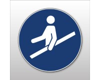 Pictogramme d'Obligation ISO 7010 - Tenir la main courante - M012