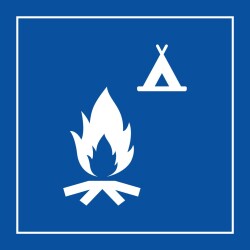 Pictogramme d'information - Pictogramme Feu de camp - ISO 7001