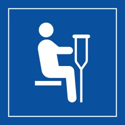 Panneau d'information - Picto Siège prioritaire blessés - ISO 7001