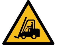 Pictogramme danger W014 - Chariot élévateur - ISO 7010  - 315 mm - PVC