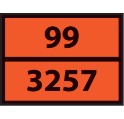 Plaque de Transport ADR - Liquide Chaud plus de 100°C - Sécurité