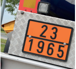 Plaque de Transport ADR - Liquide Chaud plus de 100°C - Sécurité