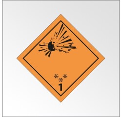 Plaque de Transport ADR - Matières et objets explosifs