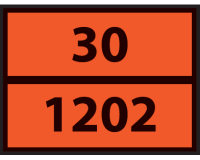 Plaque ADR - Transport Carburant - Orange Rétro-réfléchissant  - Vinyle