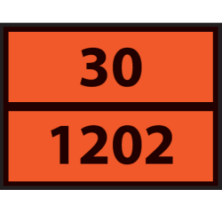 Plaque ADR - Transport Carburant - Orange Rétro-réfléchissant  - Vinyle