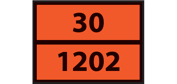 Plaque ADR - Transport Carburant - Orange Rétro-réfléchissant  - Vinyle