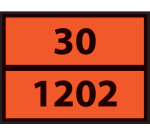 Plaque ADR - Transport Carburant - Orange Rétro-réfléchissant