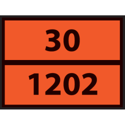 Plaque ADR - Transport Carburant - Orange Rétro-réfléchissant