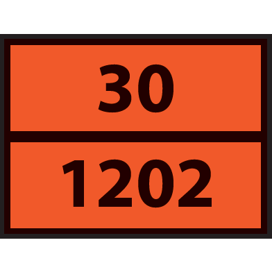 Plaque ADR - Transport Carburant - Orange Rétro-réfléchissant