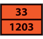 Plaque de Transport ADR - Essence - Code 33/1203 - Orange