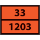 Plaque de Transport ADR - Essence - Code 33/1203 - Orange