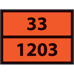 Plaque de Transport ADR - Essence - Code 33/1203 - Orange
