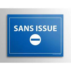 Plaque Interdiction - Gravée Sans Issue - 10x14 cm  - Inox