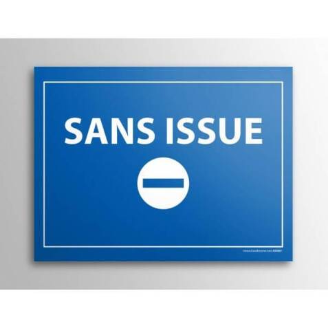 Plaque gravée sans issue