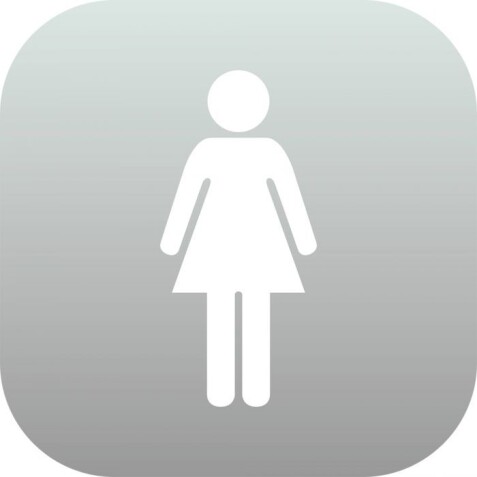 Plaque PLEXI Femme - 120 x 120 mm