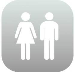 Signalétique de bureau - Silhouettes mixtes - 120x120mm - Plexiglas