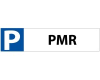 Plaque de signalisation - PMR butée parking - 85 x 350 mm - PVC