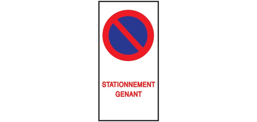 Autocollants - Stationnement Gênant - 110x220 mm - Lot de 20