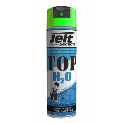 Aérosol de traçage au sol - Résine phase aqueuse - 500 ml  - Vert fluo